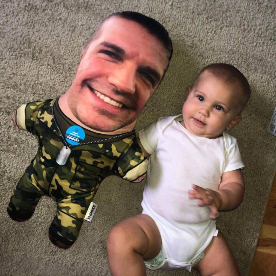 Daddy Or Mommy Photo Pillow, Face Photo Pillow, Comfort Doll, Look-a