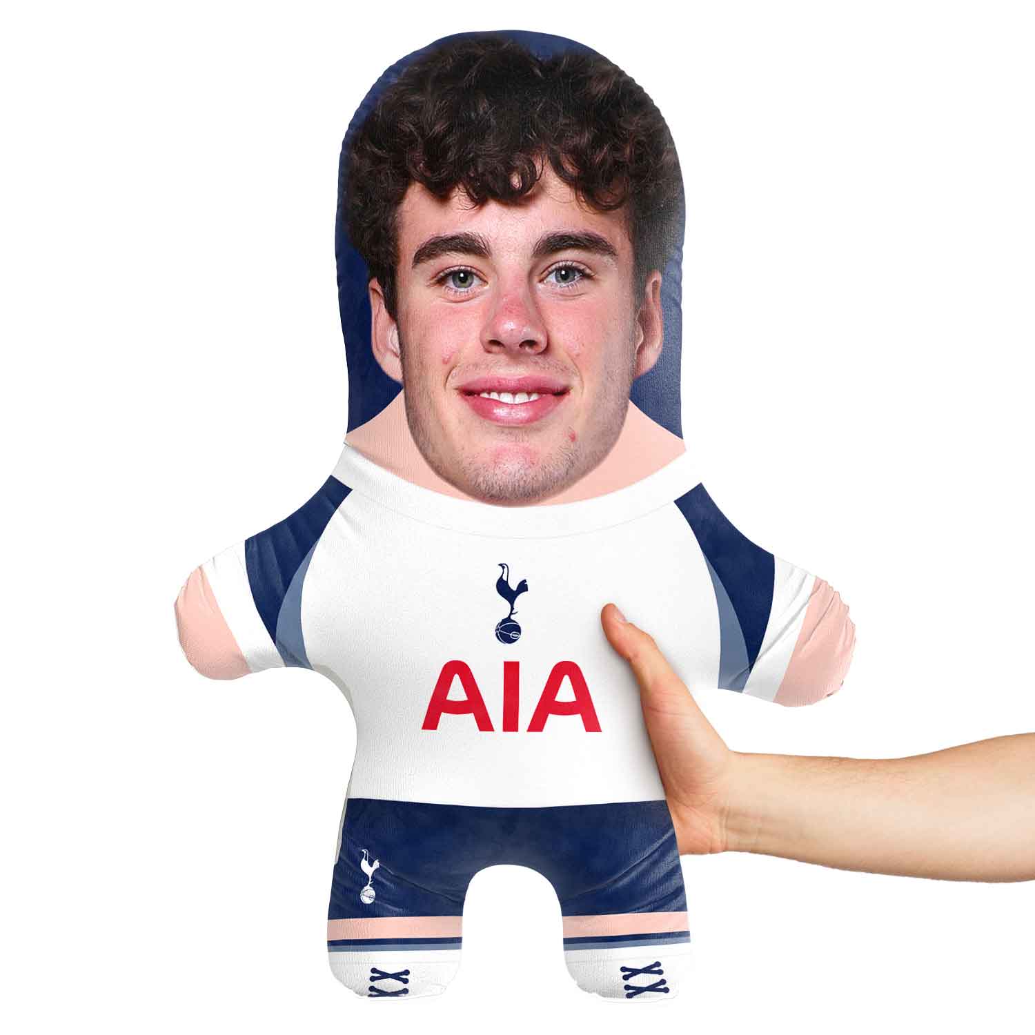 Archie Gray Face Pillow | Personalised Spurs Gift – Snugzy