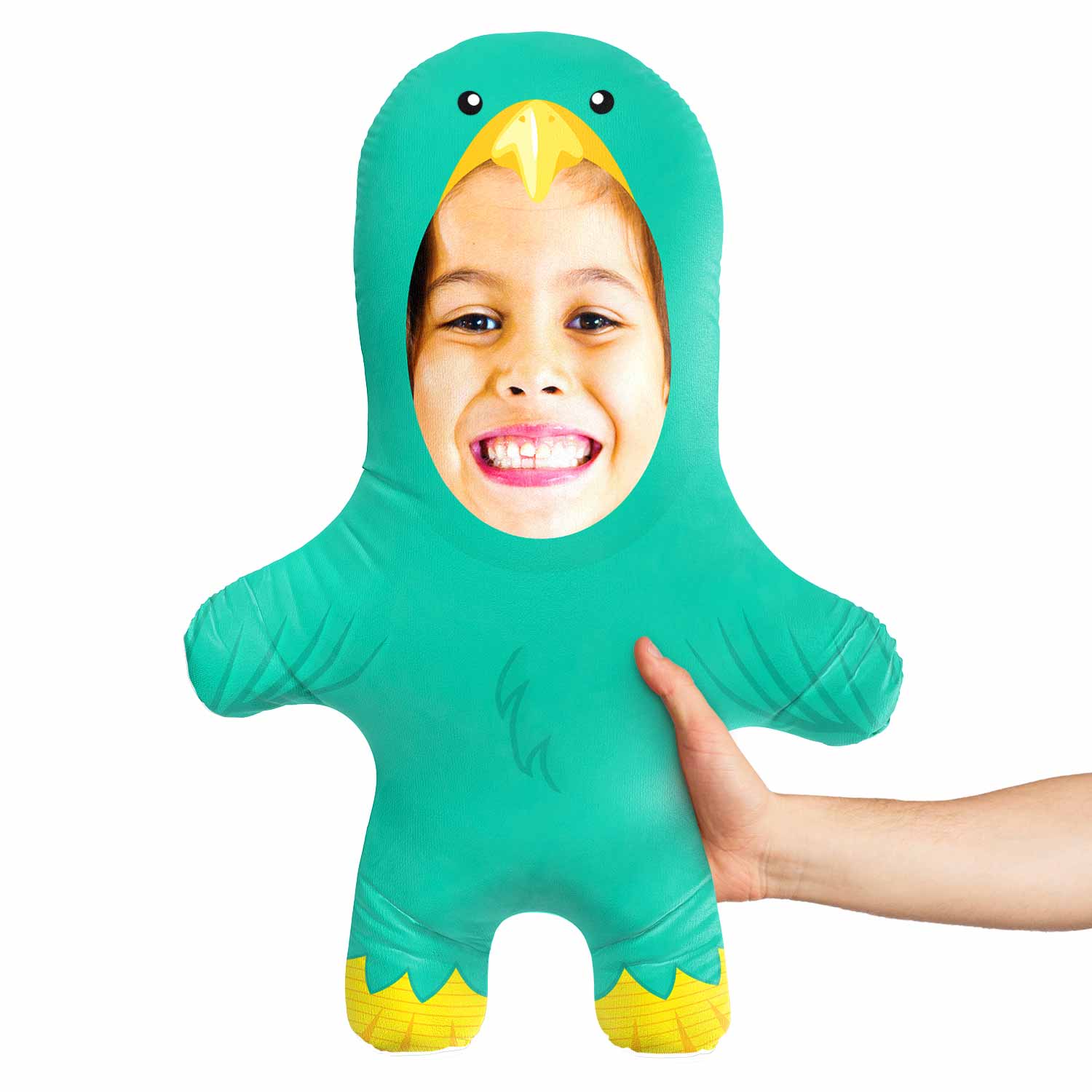 Personalised Turquoise Bird Teddy Bear | Custom Face Teddy – Snugzy
