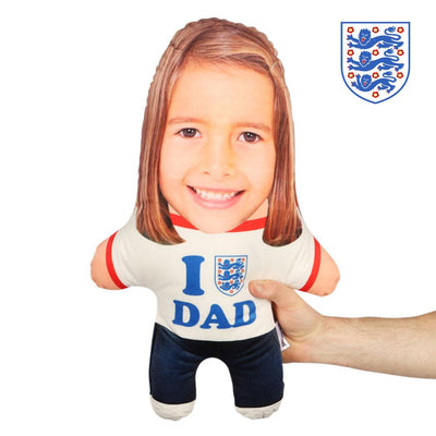 I Love Dad England Face Pillow